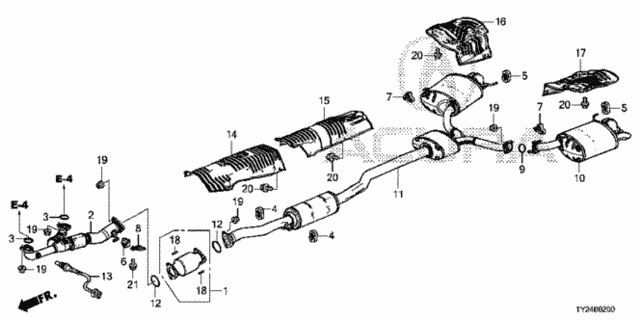 Exhaust Pipe (2WD) for 2015 Acura RLX #0