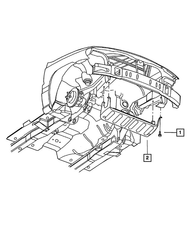 « 52080217AB – Front Suspension &amp; Drive : Avant Plaque De Protection De D pour Mopar Image »