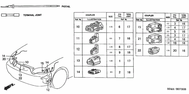 Electrical Connectors (FR.) for 2000 Honda Civic #0