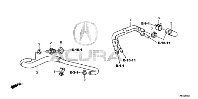 PCV Tube (2.4L) (1) for 2014 Acura ILX #0