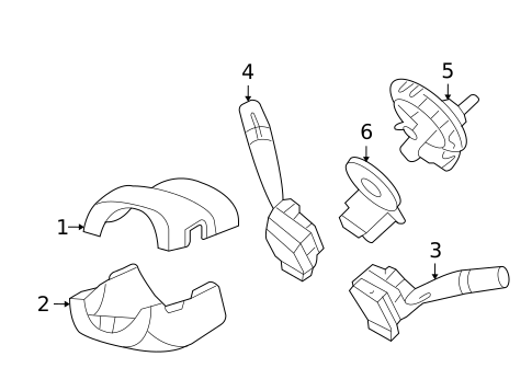 Shroud, Switches & Levers for 2011 Kia Sedona #0