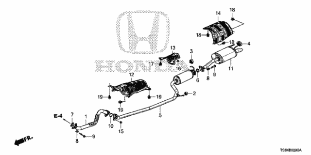 Exhaust Pipe - Muffler (1.8L) (1) for 2012 Honda Civic #0