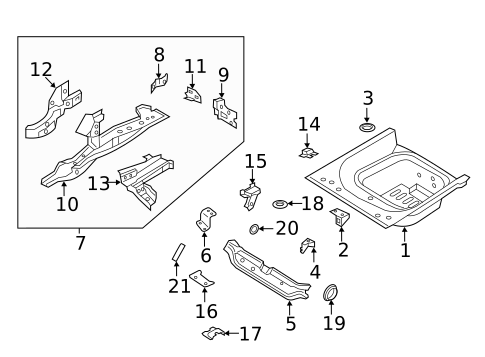Rear Floor & Rails for 2023 Land Rover Range Rover Velar #0