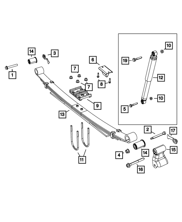 6510428AA - Rear Suspension: Hex Flange Head Bolt for Mopar Image image