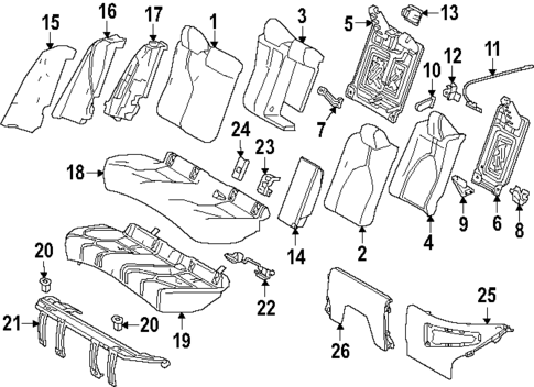 Rear Seat Components for 2025 Toyota Camry #0