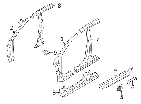 Hinge Pillar for 2015 Hyundai Elantra GT #0