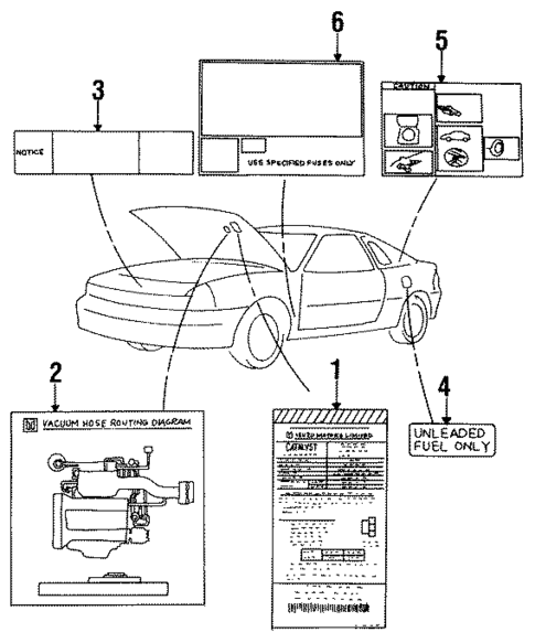 Labels for 1991 Isuzu Impulse #0