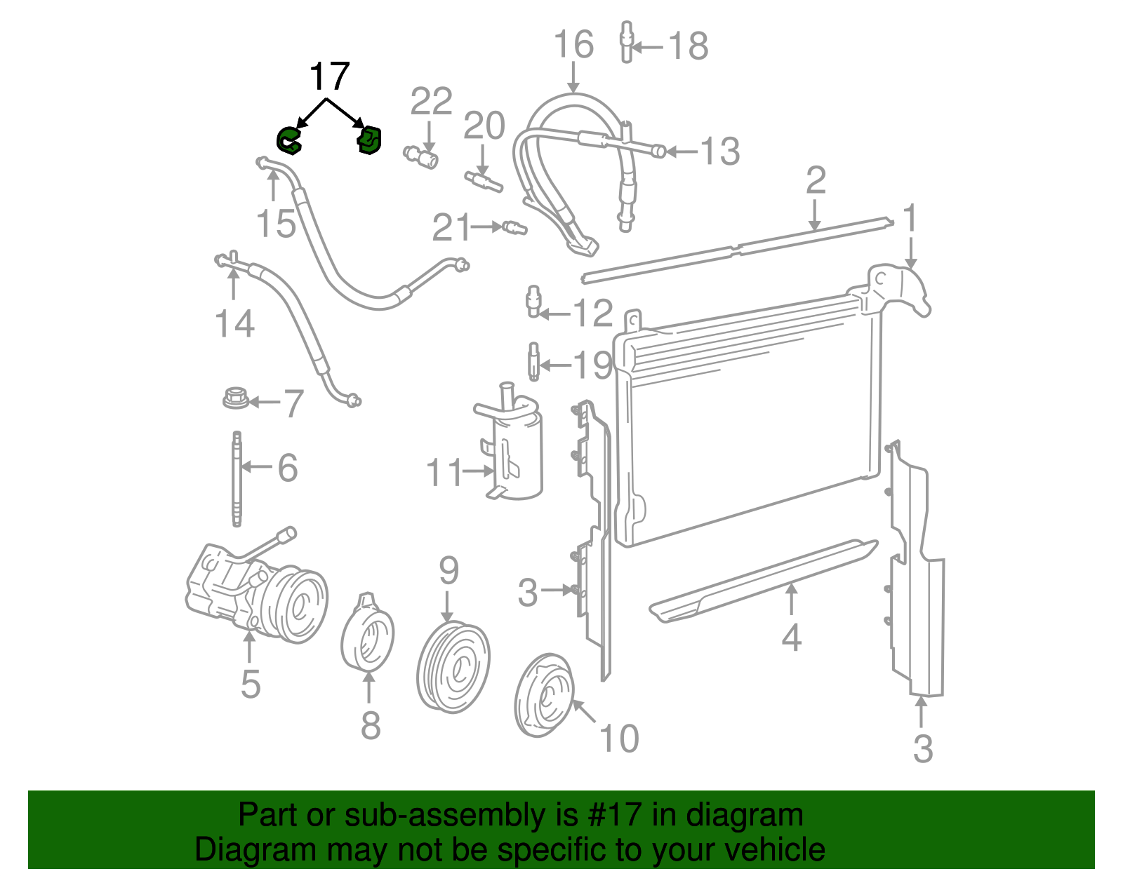 2000-2014 Ford AC Line Retainer 6L2Z-19E746-AA | GetOEMParts.com