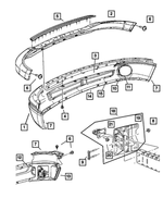ZA17AXRAA - Frames and Bumpers: Front Bumper Fascia, Upper for Mopar Image