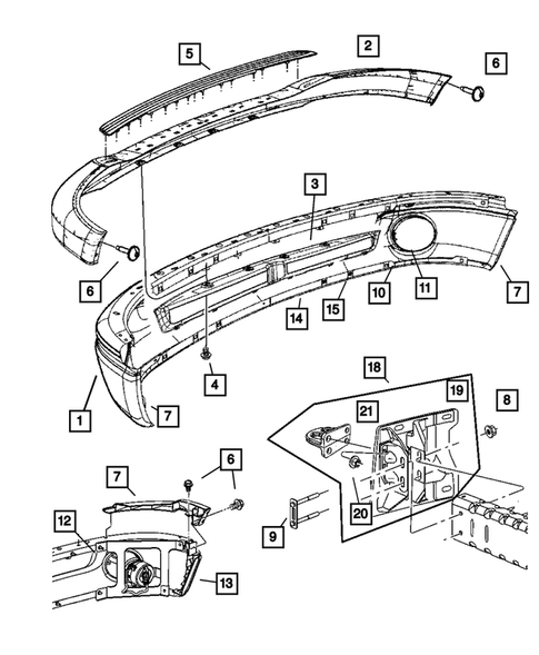 Front Bumper and Fascia for 2006 Dodge Ram 3500 #0