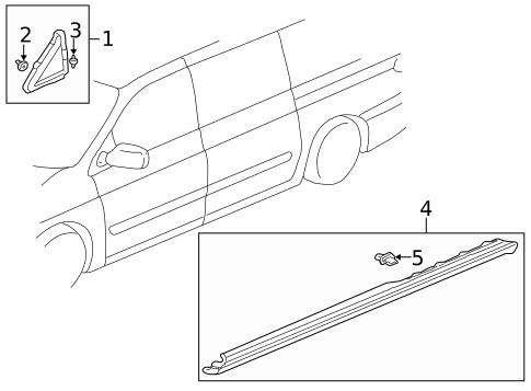 Exterior Trim - Pillars for 2004 Honda Odyssey #0
