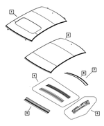 5074398AD - Body Sheet Metal Except Doors: Windshield Header for Mopar Image