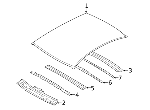 Roof & Components for 2018 Genesis G80 #0