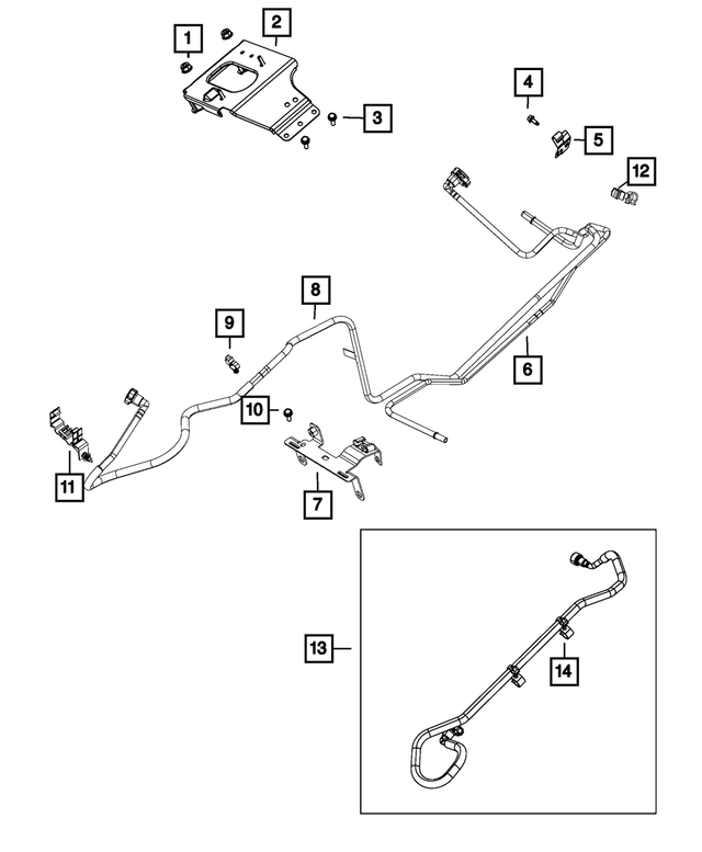 68090480AD - : Fuel Line Bracket for Mopar Image