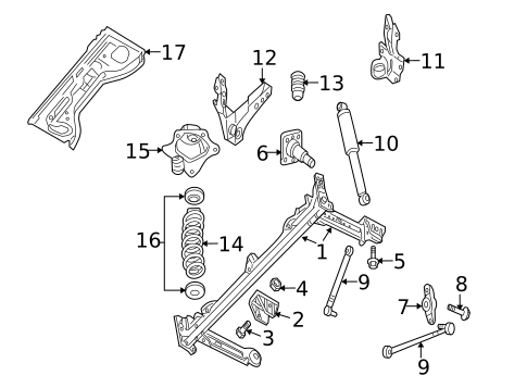Rear Suspension for 2002 Chrysler PT Cruiser #0