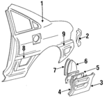 6160117160 - : Quarter Panel for Toyota: MR2 Image