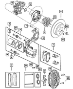 68548611AA - Brakes: Disc Brake Caliper Assembly, Left for Chrysler: 300 | Dodge: Challenger, Charger, Magnum Image