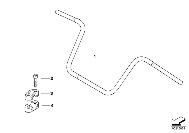 32712331635 - Steering: Clamping Support, Top - D=25mm for BMW-Motorrad Image