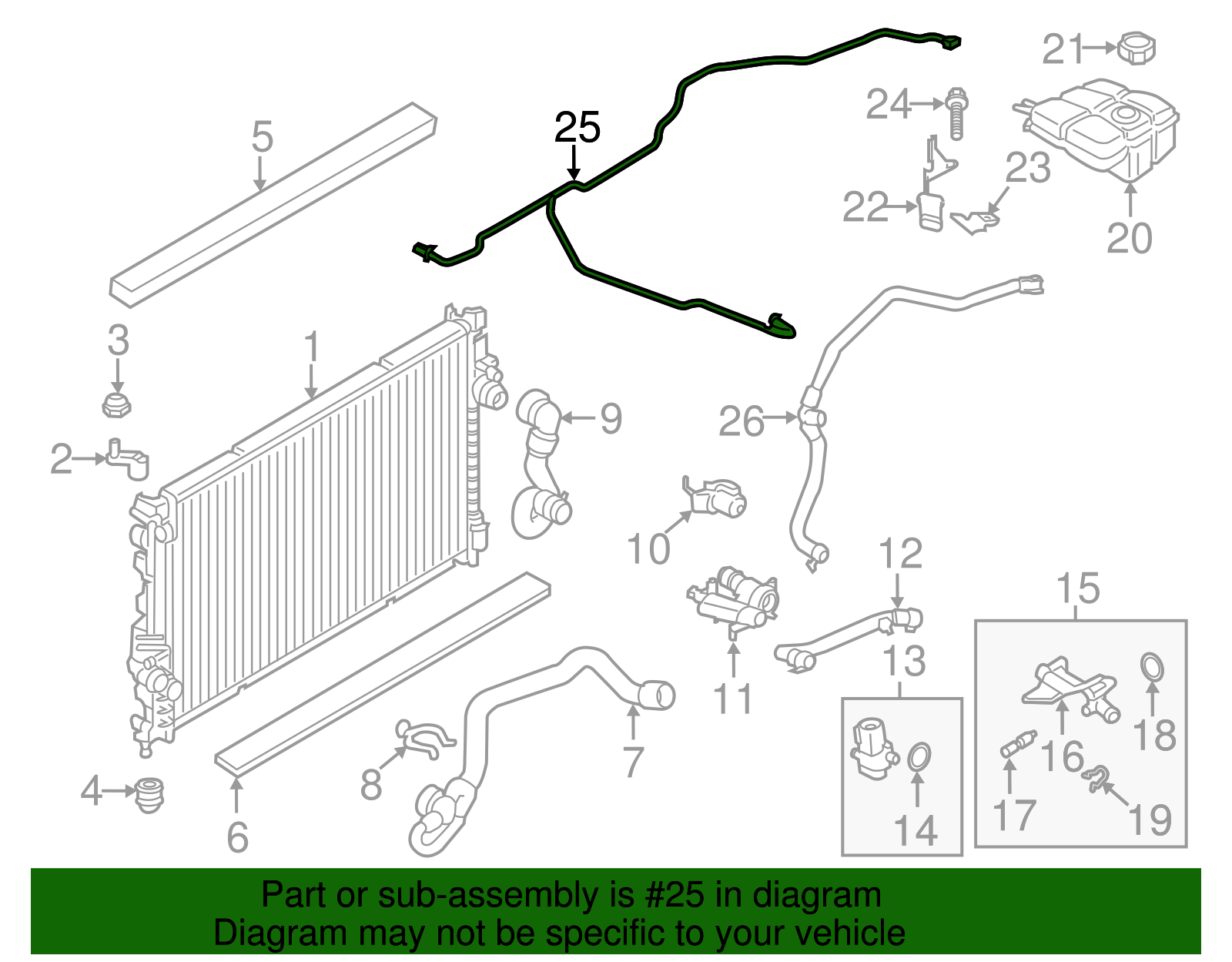 kaa08 2013-2016 Ford Overflow Hose GV6Z-8B081-K | TascaParts.com