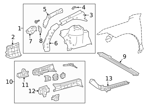 Structural Components & Rails for 2019 Toyota Avalon #0