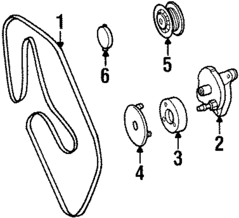 Belts & Pulleys for 1997 Mercedes-Benz S500 #0