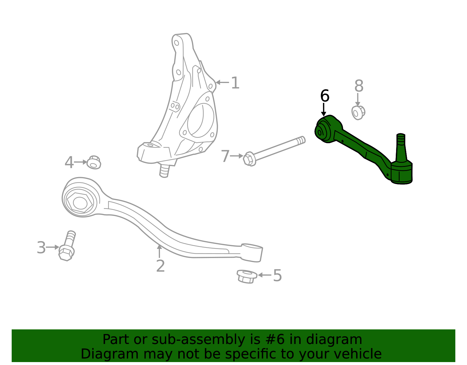 2013-2026 Cadillac Front Passenger Side Rear Lower Control Link ...