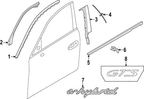 Exterior Trim - Front Door for 2018 Porsche Panamera #0