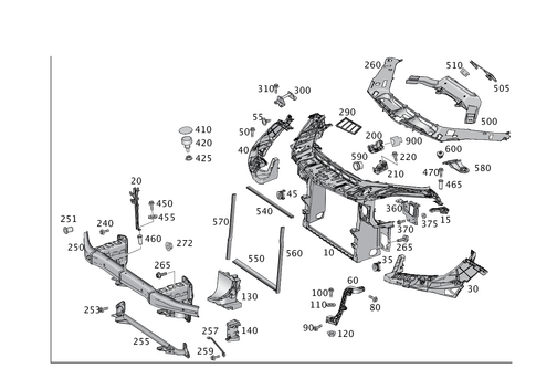 Front Reinforcement and Radiator Support for 2015 Mercedes-Benz GL350 #0
