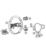 1XX18SZ6AB - Steering: Steering Wheel Bezel for Chrysler: 300 | Dodge: Challenger, Charger | Jeep: Grand Cherokee Image