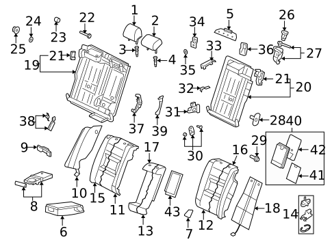 Rear Seat Components for 2007 Audi A4 Quattro #0