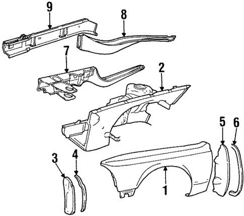 Fender & Components for 1984 BMW 733i #0