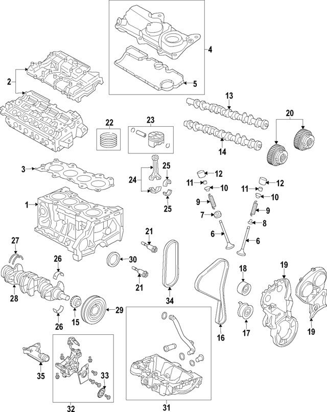 32298835 - Engine: Exhaust Camshaft for Volvo Image