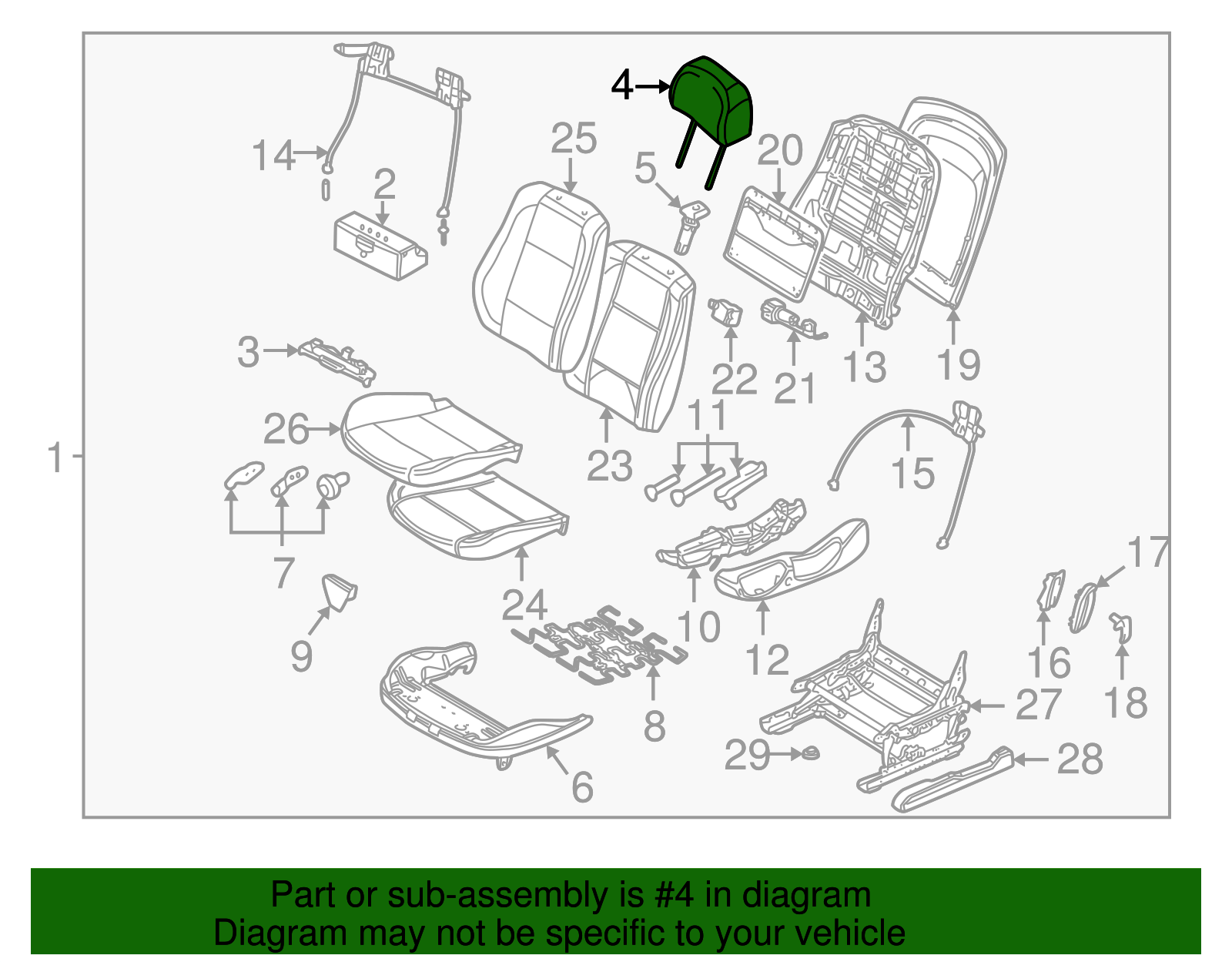 Headrest - BMW (52-10-7-045-630)