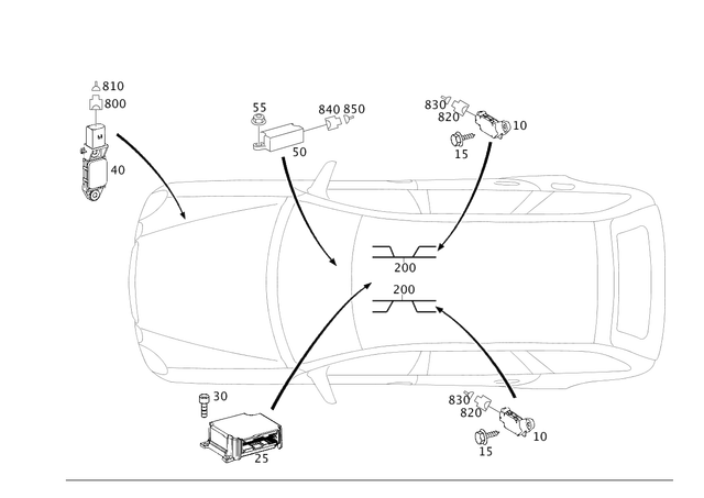 28202726 - Electrical System: Triggering Unit for Mercedes-Benz Image image