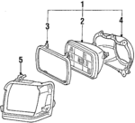 MB185649 - Electrical: Headlamp Assembly for Dodge: Colt Image