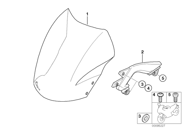 46637658361 - : Windshield                for BMW-Motorrad Image