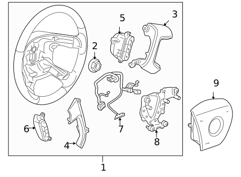 Steering Wheel & Trim for 2009 Chevrolet Tahoe #0