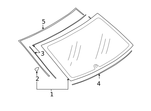 Glass & Hardware - Back for 2012 Subaru Legacy #0