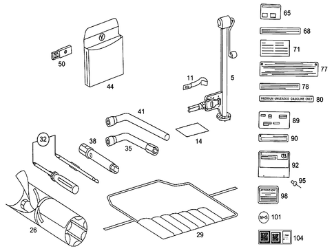 Tools and Accessories for 1989 Mercedes-Benz 190D #3
