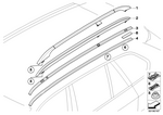 51137158530 - Vehicle Trim: Roof Railing, Right for BMW Image