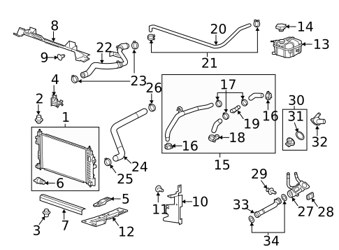 Radiator & Components for 2023 Buick Envision #15