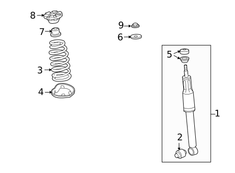 Shocks & Components for 2009 Acura RDX #0