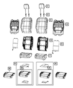 7DZ54BDQAA - Interior Trim: Front Seat Back Cover, Right for Mopar Image