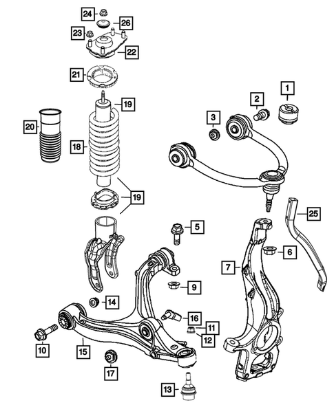 Front Suspension, Strut and Cradle for 2011 Jeep Grand Cherokee #0
