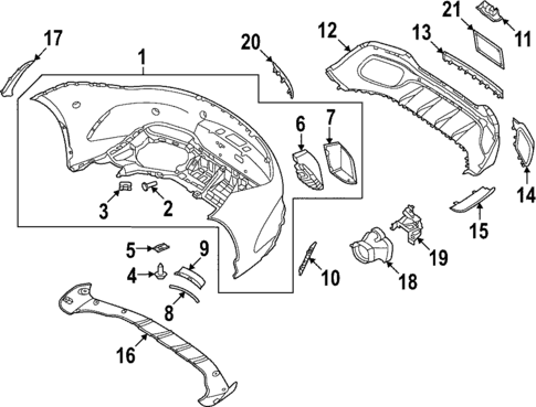 Bumper & Components - Rear for 2022 Mercedes-Benz SL 55 AMG&reg; #0