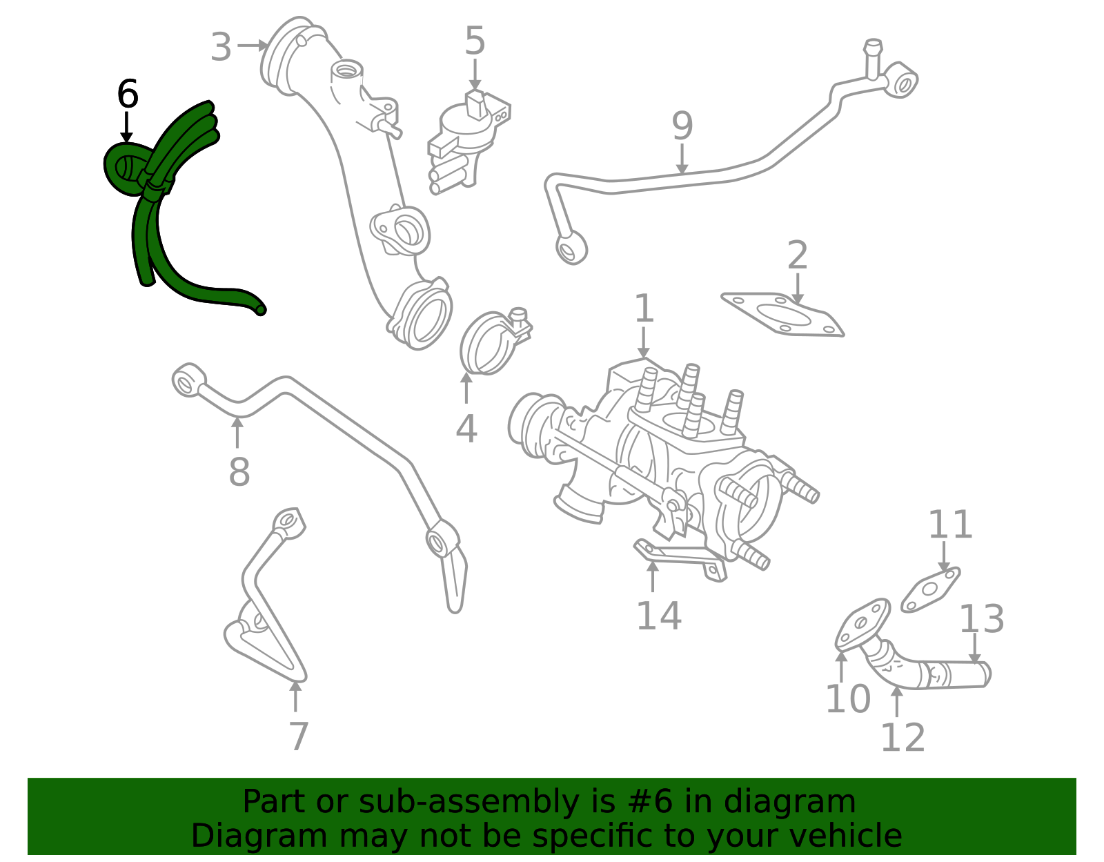Genuine Vacuum Hose for 2006-2009 Saab 9-5 | Part# 55561598 | Over 30% ...