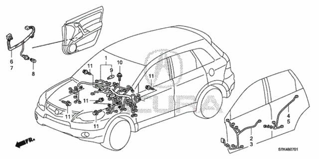 Wire Harness (2) for 2007 Acura RDX #0