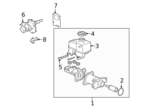 Master Cylinder - Components On Dash Panel for 2014 Chevrolet Camaro #9