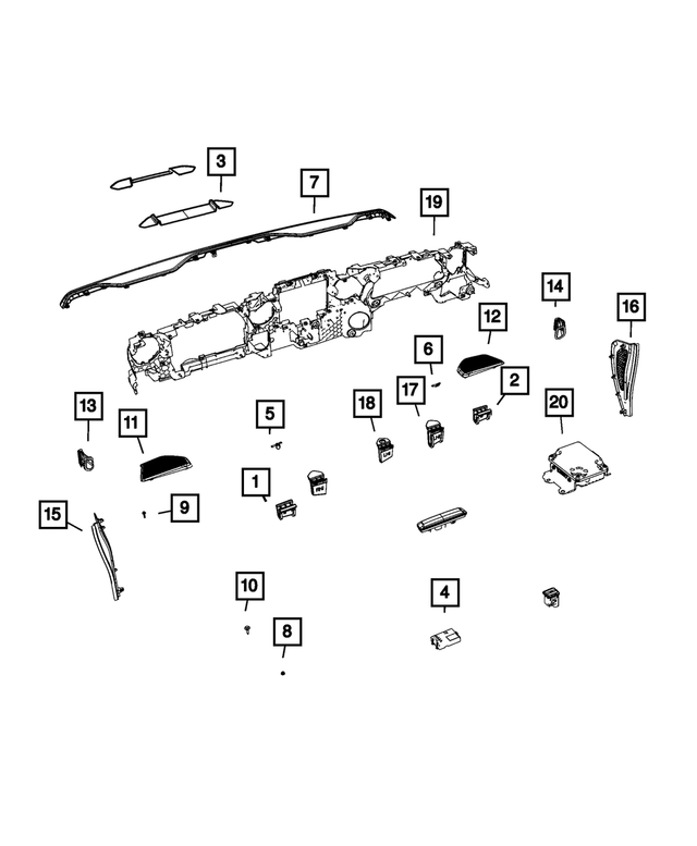 6AC121R3AC - Interior Trim: Instrument Panel Pad for Mopar Image