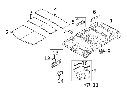 Interior Trim - Roof for 2005 Land Rover Range Rover #0